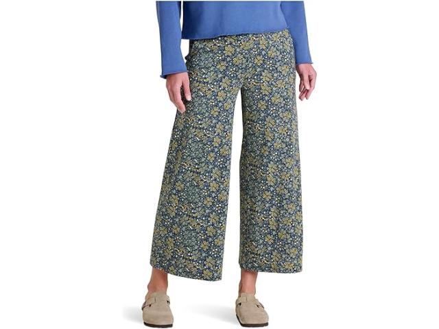 (取寄) トードアンドコー レディース チャカ ワイド レッグ クロップ パンツ Toad&Co women Chaka Wide Leg Crop Pants True Navy Retro Print