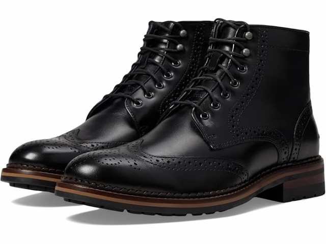 (取寄) ジョンストン&マーフィー メンズ コネリー ウイング ティップ ブート Johnston & Murphy men Johnston & Murphy Connelly Wing Tip Boot Black Full Grainの通販は