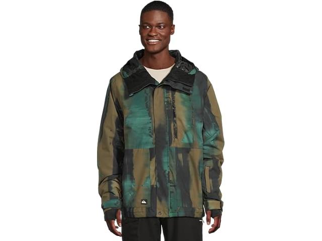 (取寄) クイックシルバー メンズ ミッション プリンテッド スノー ジャケット Quiksilver men Mission Printed  Jacket Dark Ivy