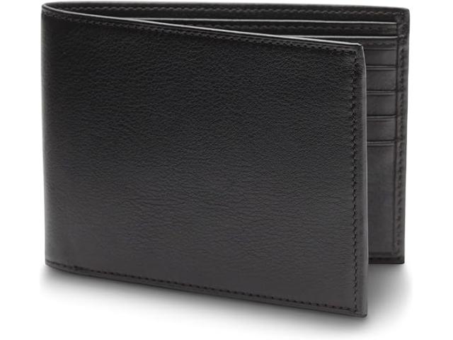 (取寄) ボスカ メンズ ナッパ ヴィテッロ コレクション - コンチネンタル Id ウォレット Bosca men Nappa Vitello Collection - Continental ID Wallet Black Leather