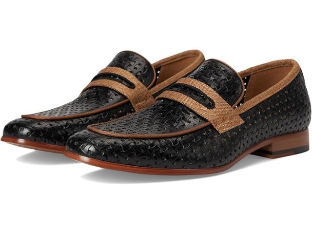 (取寄) ステイシー アダムス メンズ ウィンステッド サドル スリップ-オン Stacy Adams men Winstead Saddle Slip-On Black