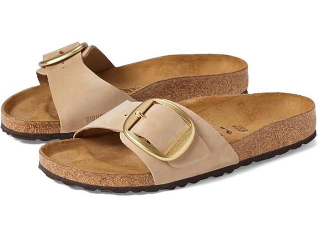 (取寄) ビルケンシュトック レディース マドリッド ビッグ バックル - ヌバック レザー Birkenstock women Birkenstock Madrid Big Buckle - Nubuck Leather Sandcastle Nubuck