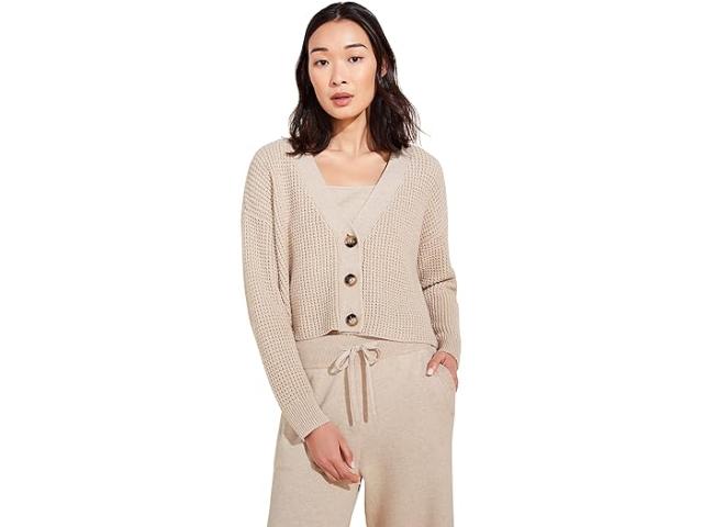(取寄) エバージェイ レディース リサイクル セーター - ザ クロップド カーディガン Eberjey women Eberjey Recycled Sweater - The Cropped Cardigan Oat