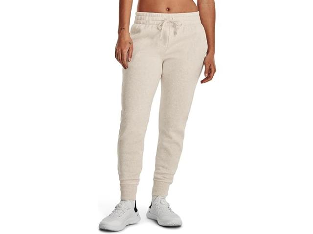 (取寄) アンダーアーマー レディース ライバル フリース ジョガーズ Under Armour women Under Armour Rival Fleece Joggers Oatmeal Light Heather/Whiteの通販は 14,730円