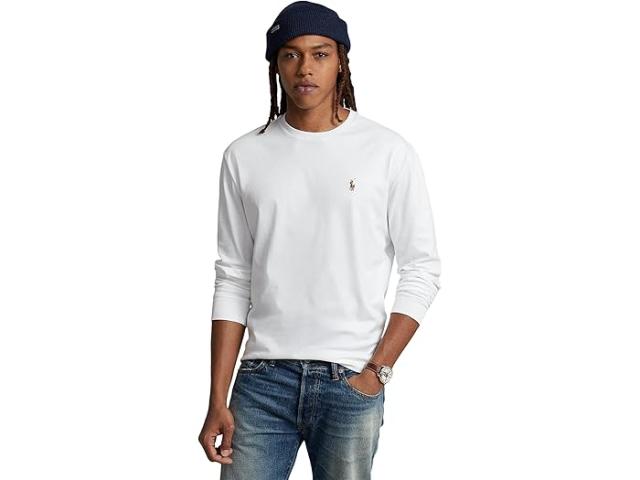 (取寄) ラルフローレン メンズ クラシック フィット ソフト タッチ ロング-スローブ ティー Polo Ralph Lauren men Classic Fit Soft Touch Long-Sleeve Tee White