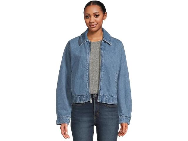 (取寄) リーバイス レディース レイダウン カラー ボンバー Levi's women Laydown Collar Bomber Medium Wash