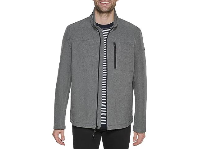 (取寄) カルバンクライン メンズ メンズ ウォーター レジスタント ソフト シェル オープン ボトム ジャケット (スタンダード アンド ビッグ アンド トール)   men     Men's Water Resistant Soft Shell Open Bottom Jacket (Standard &