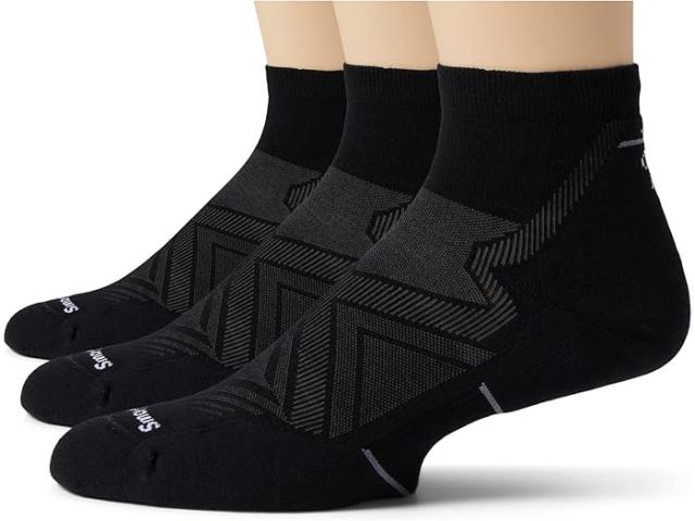 (取寄) スマートウール メンズ ラン ターゲッティド クッション アンクル ソックス 3-パック Smartwool men Run Targeted Cushion Ankle Socks 3-Pack Black