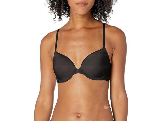 (取寄) カルバンクライン レディース ウィメンズ コンスタント コンバーチブル ストラップ ライトリー ライン デミ ブラ   women   Womens Constant Convertible Strap Lightly Lined Demi Bra Black