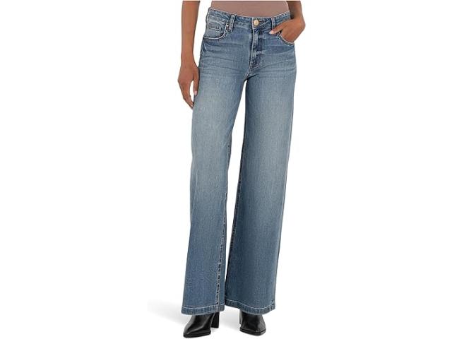 (取寄) カット フロム ザ クロス レディース ジーン ハイライズ ワイド レッグ クリーン ヘム KUT from the Kloth women Jean High-rise Wide Leg Clean Hem Ablaze