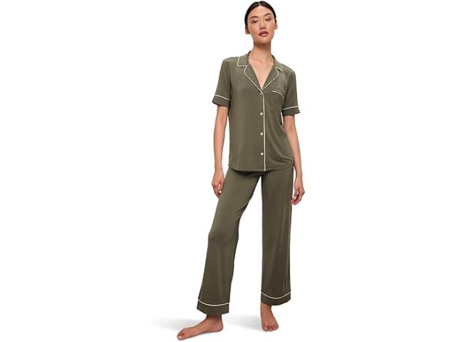 (取寄) エバージェイ レディース ジゼル ショート スリーブ パンツ Pj セット Eberjey women Eberjey Gisele Short Sleeve Pant Pj Set Moss/Ivoryの通販は