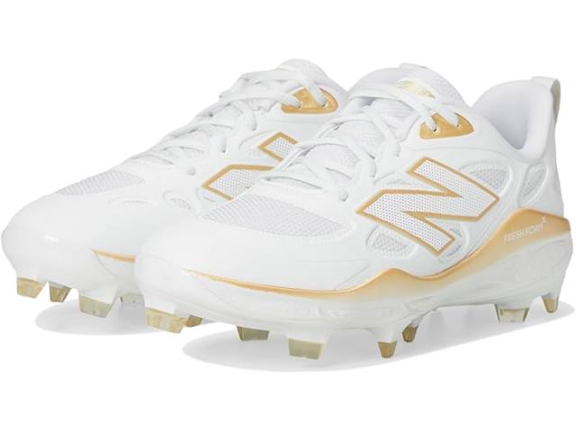(取寄) ニューバランス レディース フレッシュ フォーム モールデッド ソフトボール クリーツ New Balance women Fresh Foam Velov4 Molded Softball Cleats White/Gold