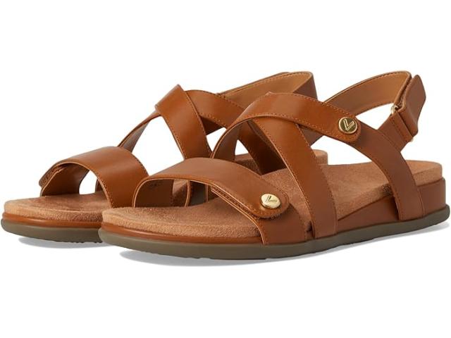 (取寄) バイオニック レディース サイプレス ストラップ サンダル VIONIC women Cypress Strappy Sandals Tan Brown Leather