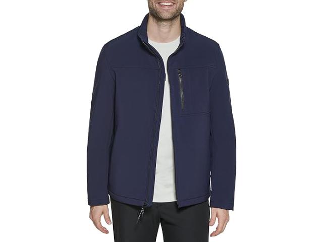 (取寄) カルバンクライン メンズ ウォーター レジスタント ソフト シェル オープン ボトム ジャケット (スタンダード アンド ビッグ アンド トール)   men     Water Resistant Soft Shell Open Bottom Jacket (Standard and Big & Tall)