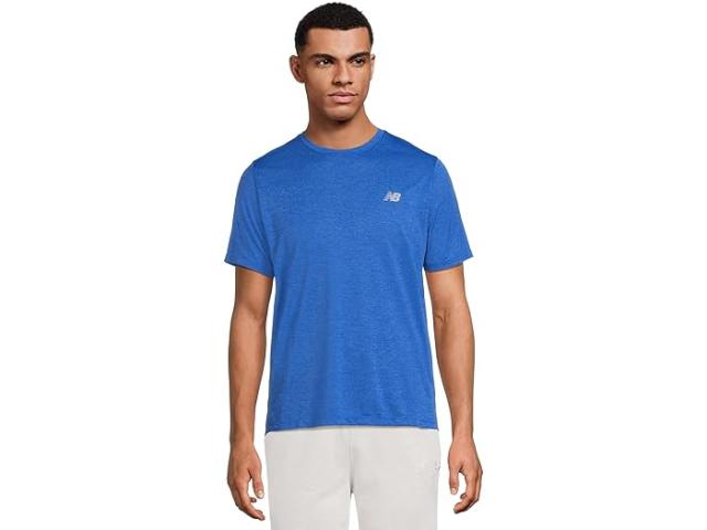 (取寄) ニューバランス メンズ アスレチックス T-シャツ New Balance men Athletics T-Shirt Blue Gemstone Heather
