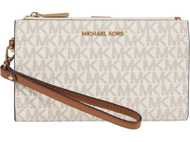 (取寄) マイケルコース レディース ジェット セット ダブル ジップ リスレット MICHAEL Michael Kors women Jet Set Double Zip Wristlet Vanilla