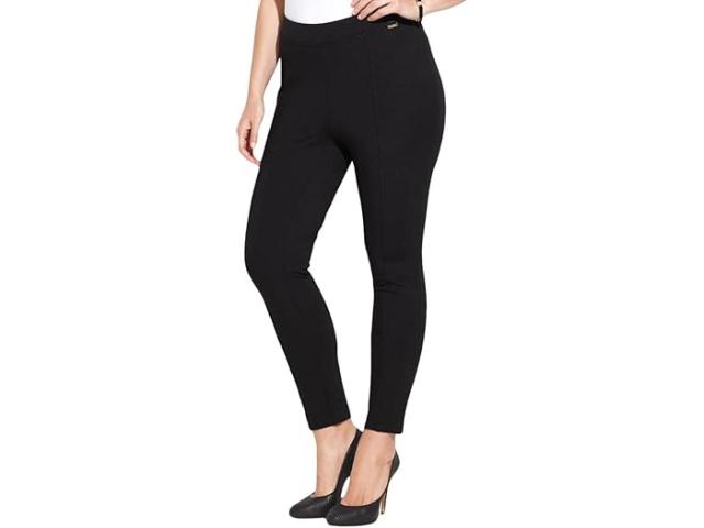 (取寄) カルバンクライン レディース ウィメンズ プラス サイズ エッセンシャル パワー ストレッチ ポンテ レギンス   women   Women's Plus Size Essential Power Stretch Ponte Legging Black