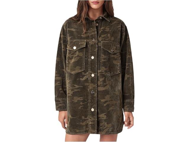(取寄) オールセインツ レディース フェイ フロックド ドレス AllSaints women Faye Flocked Dress Camo Green