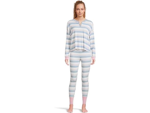(取寄) レディース バック イン ベッド Pj セット HONEYDEW women Back In Bed PJ Set Earl Grey Stripe