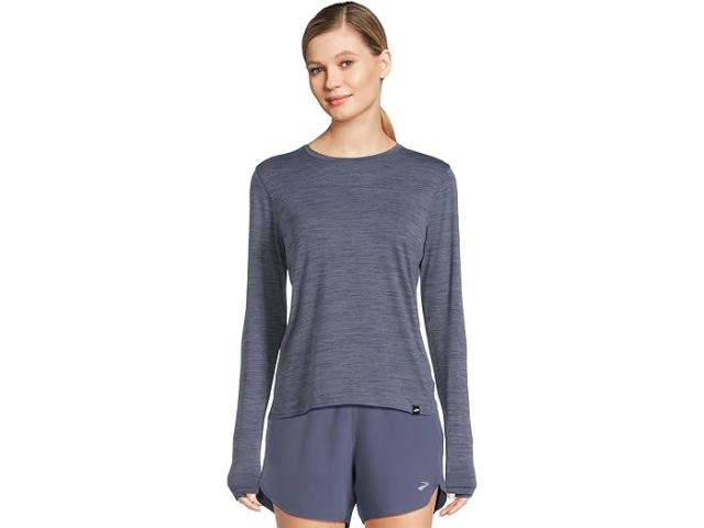 (取寄) ブルックス レディース ラグゼ ロング スリーブ Brooks women Luxe Long Sleeve Heather Nightshadow