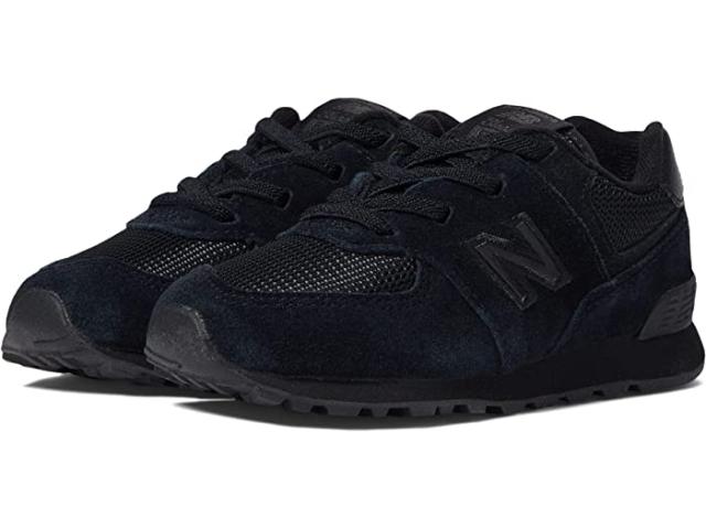 (取寄) ニューバランス キッズ ボーイズ 574 バンジー レース (インファント/トドラー) New Balance Kids boys  574 Bungee Lace (Infant/Toddler) Black/Blackの通販は