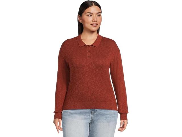 (取寄) モッドオードック レディース ロング スリーブ ポロ セーター Mod-o-doc women Long Sleeve Polo Sweater Cider