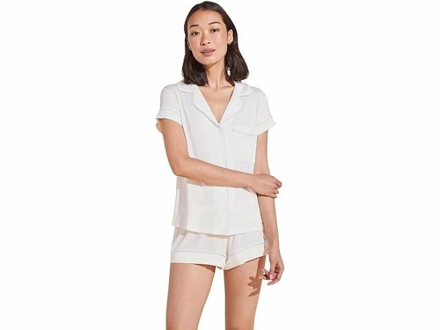 (取寄) エバージェイ レディース ジゼル - ショーティ ショート Pj セット Eberjey women Eberjey Gisele - Shortie Short Pj Set White/Ice Blueの通販は 26,163円