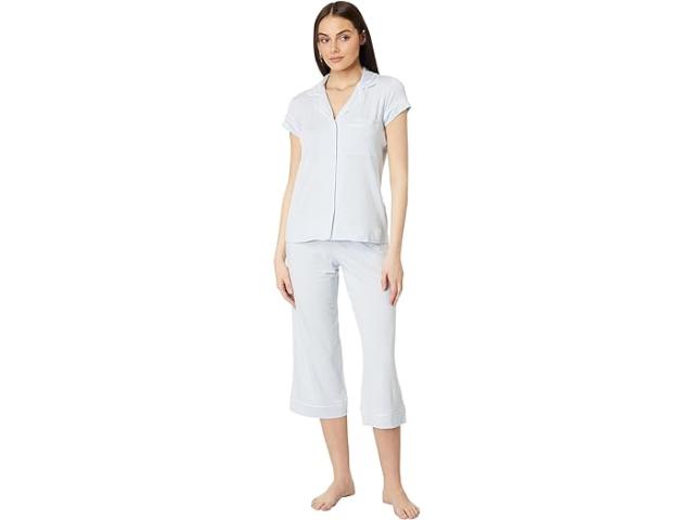 (取寄) エバージェイ レディース ジゼル - ザ クロップド パジャマ セット Eberjey women Eberjey Gisele - The Cropped Pajama Set Ice Blue/Ivory