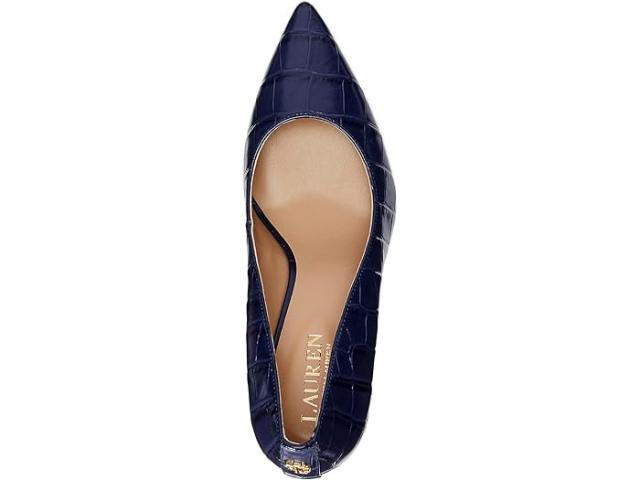 (取寄) ローレン ラルフローレン レディース ラネット クロコダイル エンボス レザー パンプス Lauren Ralph Lauren women Lanette Crocodile Embossed Leather Pumps Dark Sand Dune 取寄) ローレン ラルフローレン レディース ラネット クロコダイル