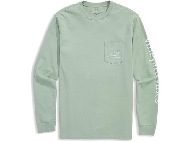 (取寄) ヴィンヤードヴァインズ メンズ ロング スリーブ ビンテージ ホエール ポケット ティー Vineyard Vines men Long Sleeve Vintage Whale Pocket Tee Dune Grass