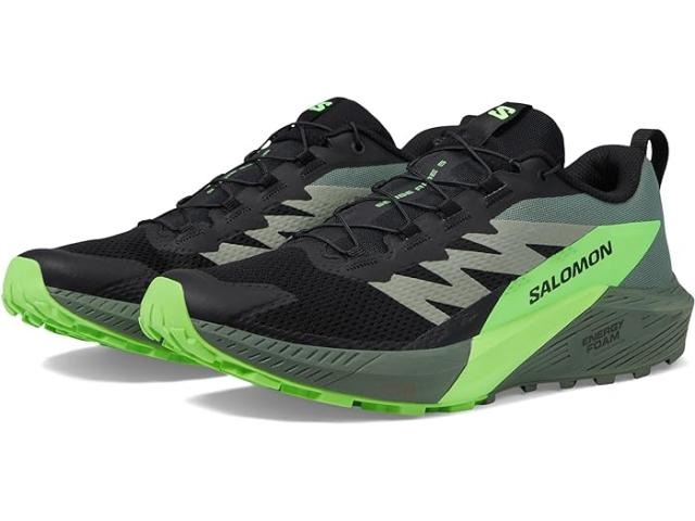 (取寄) サロモン メンズ センス ライド 5 Salomon men Salomon Sense Ride 5 Black/Laurel Wreath/Green Geckoの通販は 30,030円