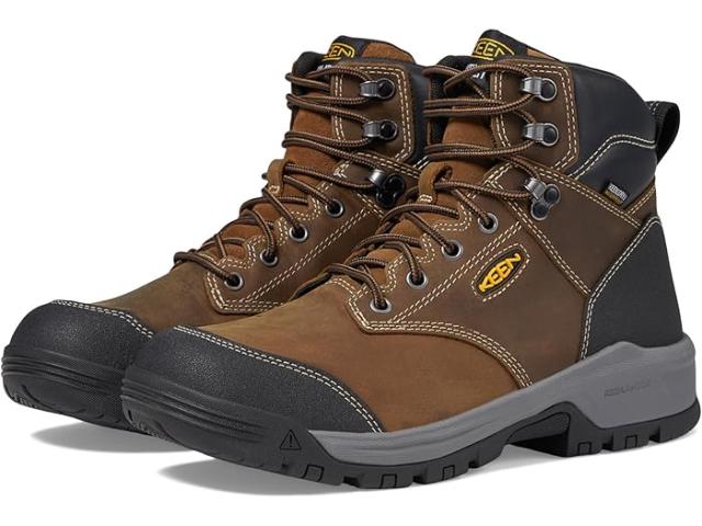 (取寄) キーン ユーティリティ メンズ エバンストン 6インチ ソフト トゥ ウォータープルーフ KEEN Utility men KEEN Utility Evanston 6” Soft Toe Waterproof Bison/Black