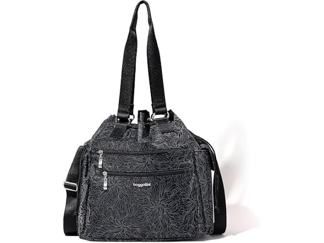 (取寄) バッガリーニ レディース モダン エブリウェア ドローストリング バッグ Baggallini women Baggallini Modern Everywhere Drawstring Bag Midnight Blossom Print