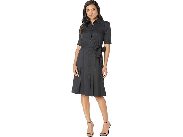 (取寄) ローレン ラルフローレン レディース コットンブレンド シャツドレス Lauren Ralph Lauren women Cotton-Blend Shirtdress Polo Black