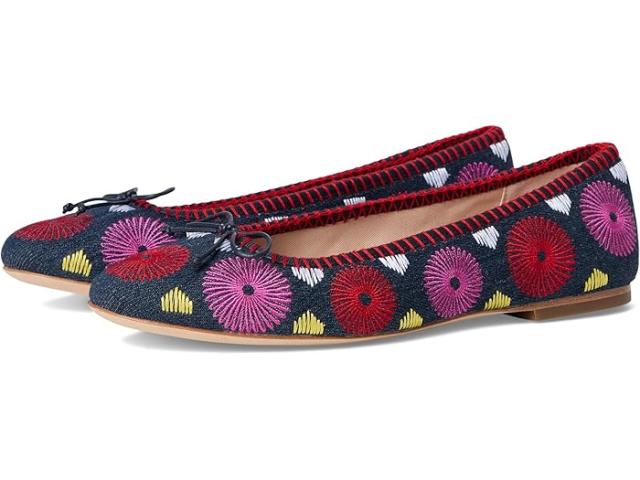 (取寄) ジャック ロジャース レディース ベティ フラワー バレエ - デニム Jack Rogers women Bettie Flower Ballet - Denim Blue Multi