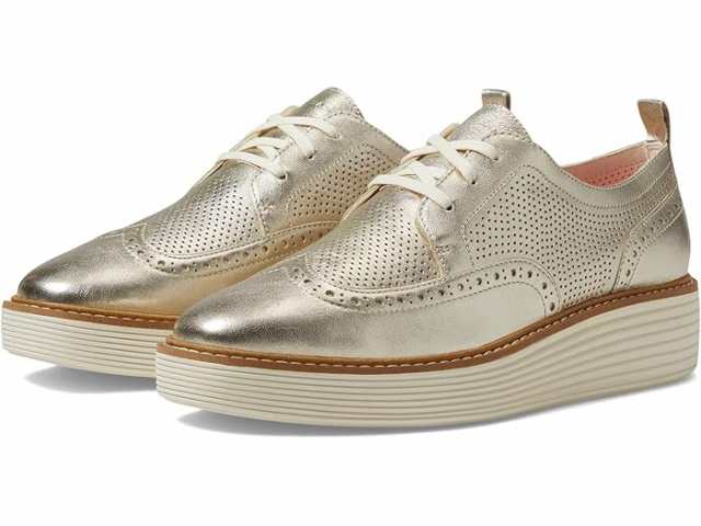 (取寄) コールハーン レディース オリジナルグランド プラットフォーム ウイング ティップ オックスフォード Cole Haan women Originalgrand Platform Wing Tip Oxford Gold Talca/Ivoryの通販は 36,855円