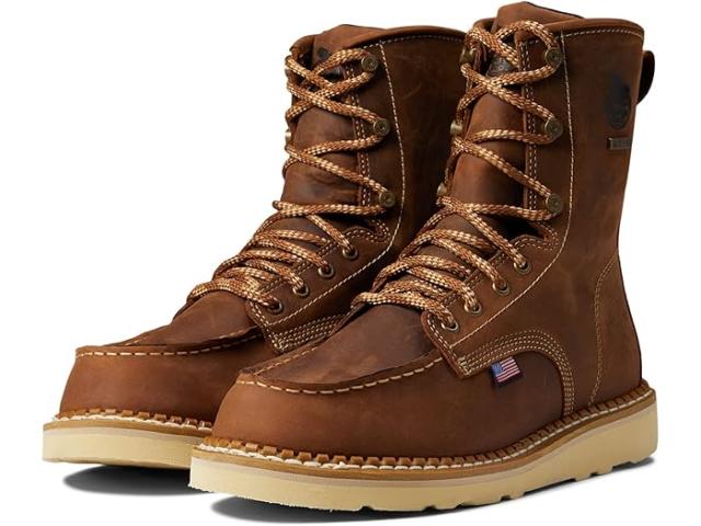 (取寄) ジョージア ブーツ メンズ USA ウェッジ 8 モック トゥ Georgia Boot men Georgia Boot USA Wedge 8" Moc Toe Brownの通販は