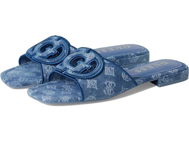 (取寄) ゲス レディース  GUESS women Tarishae Medium Blue Denim/White Logo