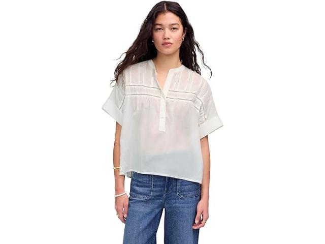 (取寄) メイドウェル レディース サモア トップ - コットン スシ ボイル Madewell women Samoa Top - Cotton Sushi Voile White