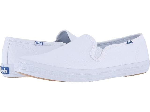 (取寄) ケッズ レディース チャンピオン スリッポン Keds women Champion Slip On White Canvas