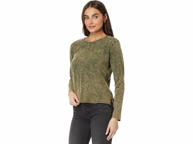(取寄) モッドオードック レディース ロング スリーブ クロップド ボクシー ティー Mod-o-doc women Long Sleeve Cropped Boxy Tee Mineral True Oliveの通販は