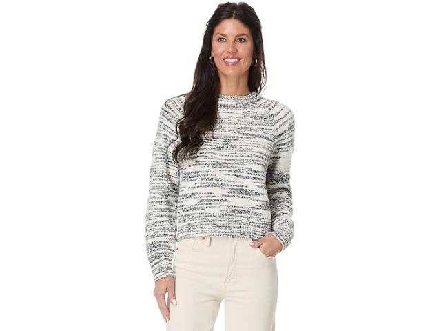 (取寄) リラ P レディース リブド ネック ラグラン セーター Lilla P women Ribbed Neck Raglan Sweater Black Space Dye