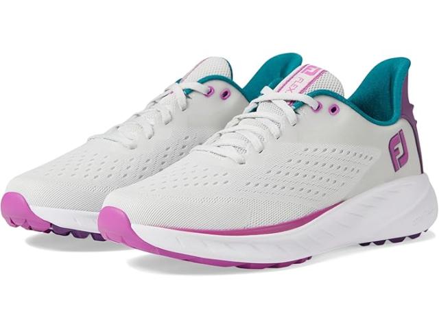 (取寄) フットジョイ レディース FJ フレックス Xp ゴルフ シューズ- プリビアス シーズン FootJoy women FJ Flex XP Golf Shoes- Previous Season Grey/Purple