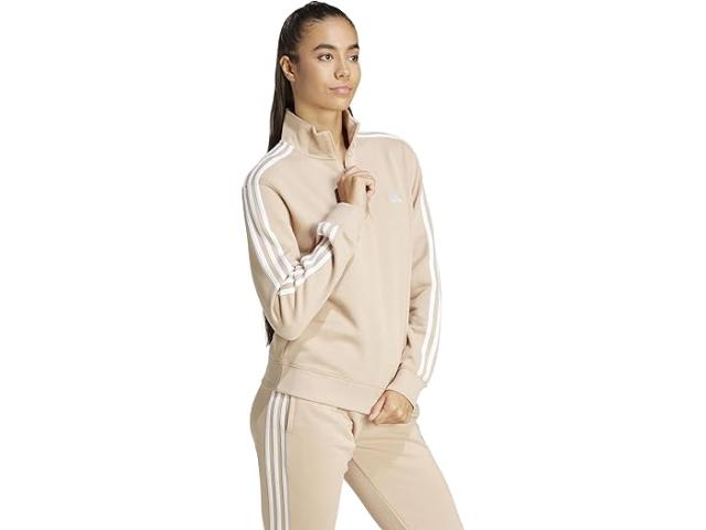 (取寄) アディダス レディース エッセンシャル 3ストライプ 1/4 ジップ スウェットシャツ adidas women Essentials 3-Stripes 1/4 Zip Sweatshirt Magic Beigeの通販は 12,550円