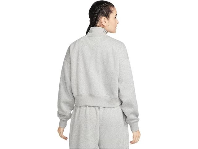 (取寄) ナイキ レディース スポーツウェア フェニックス フリース 1/4-ジップ クロップド スウェットシャツ Nike women Sportswear Phoenix Fleece 1/4-zip Cropped Sweatshirt Dark Grey Heather/Sail