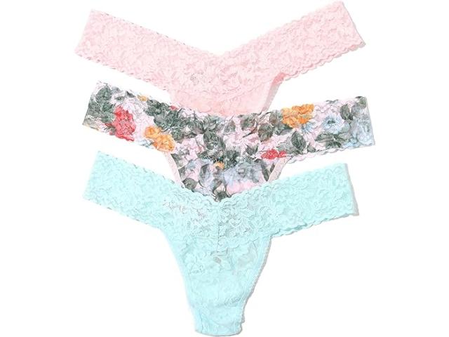 (取寄) ハンキー パンキー レディース ブリーズ ナチュラル トング 3-パック Hanky Panky women Hanky Panky Breathe Natural Thong 3-Pack Cool Water Blue Taffy Staycationの通販は 14,585円