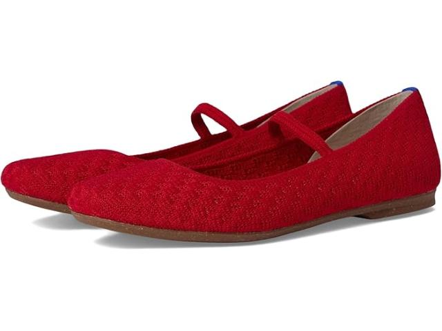 (取寄) レディース ザ マックス スクエア メアリー ジーン Rothy's women The Max Square Mary Jane Red Crisp Basketweave