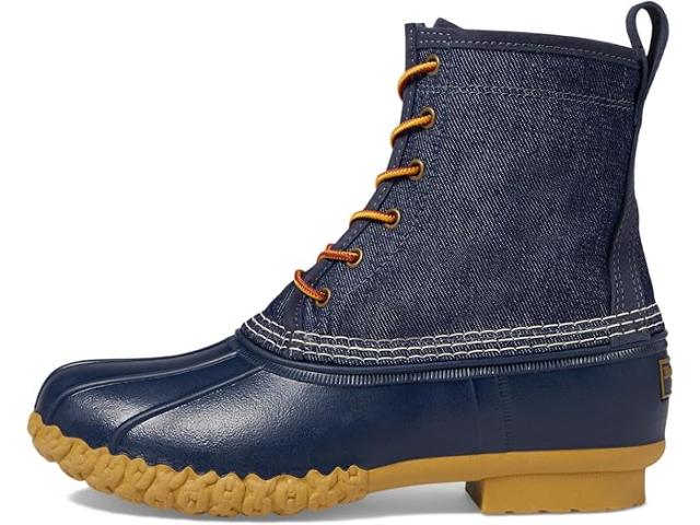 (取寄) エルエルビーン レディース ビーン ブーツ 8 デニム インサレーテッド フランネル ライン L.L.Bean women Bean Boot 8" Denim Insulated Flannel Lined Dark Denim/Bright Navy/Gum/Classic Navy
