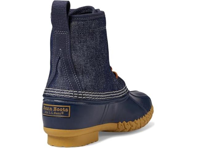 (取寄) エルエルビーン レディース ビーン ブーツ 8 デニム インサレーテッド フランネル ライン L.L.Bean women Bean Boot 8" Denim Insulated Flannel Lined Dark Denim/Bright Navy/Gum/Classic Navy
