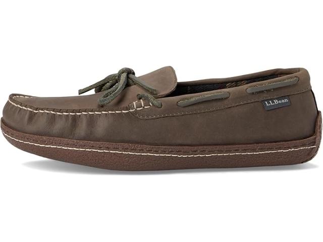 (取寄) エルエルビーン メンズ ハンド ソーン スリッパ フランネル-ラインド L.L.Bean men L.L.Bean Hand Sewn Slippers Flannel-Lined Graphite